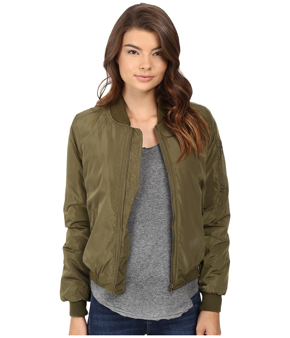 Brigitte Bailey - Crazy Eights Flight Jacket (Olive) Women's Coat | 6pm