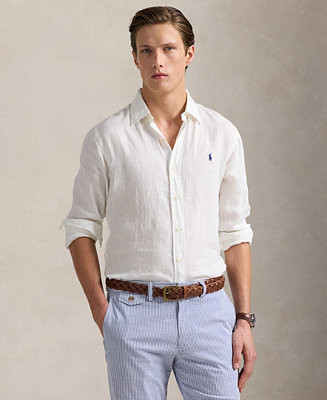 Polo Ralph Lauren Men's Classic Fit Linen Shirt	 - Macy's | Macy's