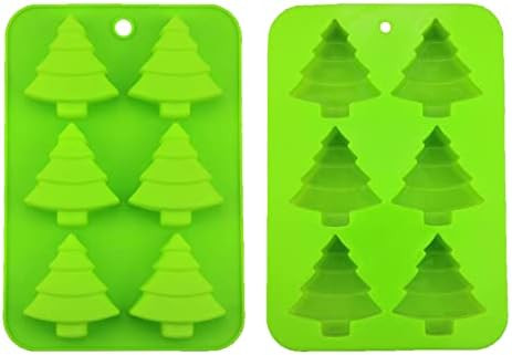 Amazon.com: 2 PCS 6 Cavity Christmas Tree Silicone Mold Cake Baking Mold Chocolate Candy Handmade... | Amazon (US)