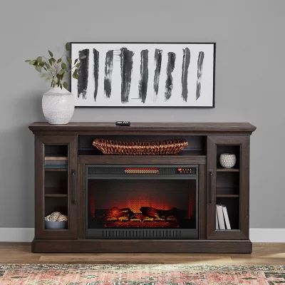 Member’s Mark Ridley Media Fireplace Console, Brown | Sam's Club