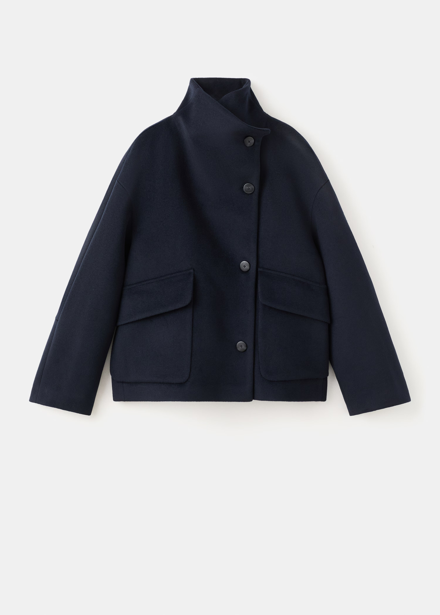 Manteau laine col cheminée | Mango EU