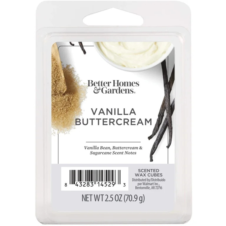 Vanilla Buttercream Scented Wax Melts, Better Homes & Gardens, 2.5 oz (1-Pack) | Walmart (US)