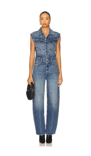 Ace Sleeveless Barrel Leg Jumpsuit in Fairview | Revolve Clothing (Global)