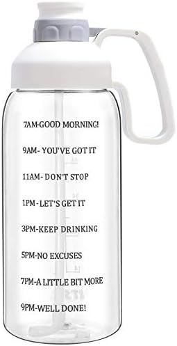 Water Bottle with Straw 64 oz Water Bottle with Time Marker & Motivational Quote to Keep All-day Tra | Amazon (US)