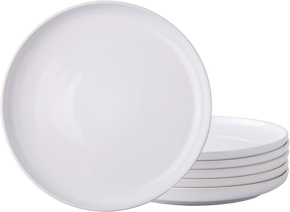 GBHOME Dinner Plates Set of 6,10.5 Inch Round Modern Stoneware Plates for Kithen,Flat Circle Dish... | Amazon (US)