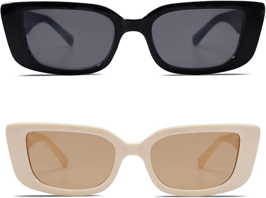 Allarallvr Rectangle Sunglasses for Women 90s Retro Trendy Y2K Classical Vintage Square Shades AR... | Amazon (US)