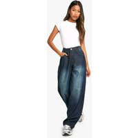 Womens The Boyfriend Denim Jean - Blue - 12/32L | boohoo (US & Canada)