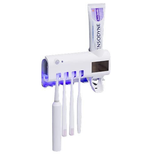 THE PERFECT PART UV Light Sterilizer Toothbrush Holder Cleaner & Automatic Toothpaste Dispenser | Amazon (US)