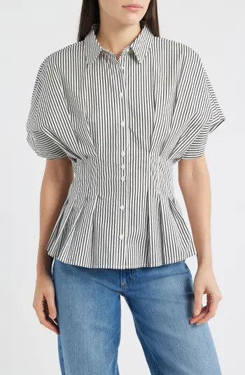 Pleat Waist Dolman Shirt | Nordstrom