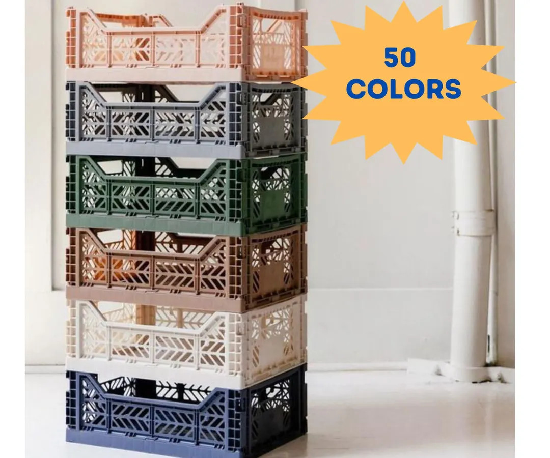 MEDIUM Personalized Collapsible Stackable Storage Crates, Home Decor, Kids Room Organization, Cla... | Etsy (US)