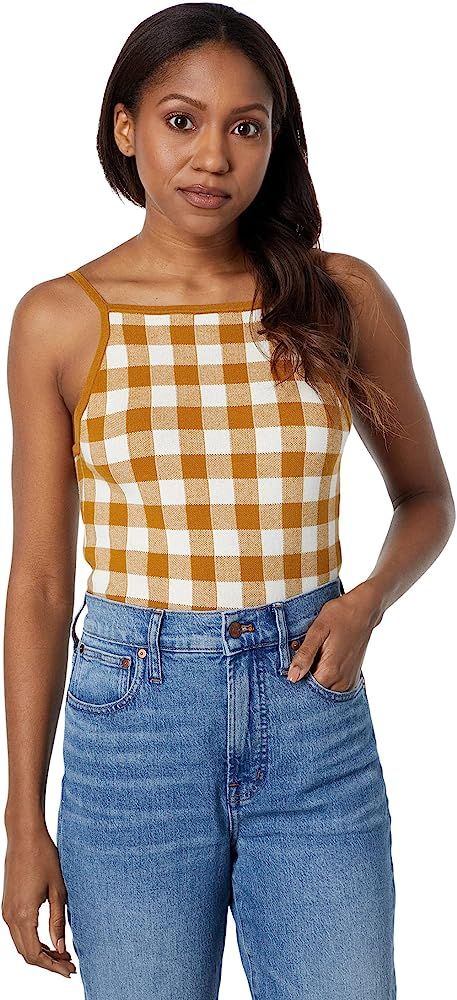 Madewell Gingham Apron Sweater Tank | Amazon (US)