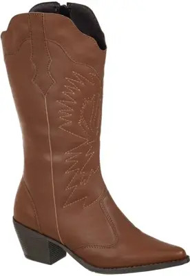 Bota Texana Country Gigil Western Cano Médio Bordada Caramelo | Dafiti (BR)