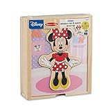 Melissa & Doug Disney Minnie Mouse Mix and Match Dress-Up Wooden Play Set (18 pcs) - Minnie Mouse... | Amazon (US)