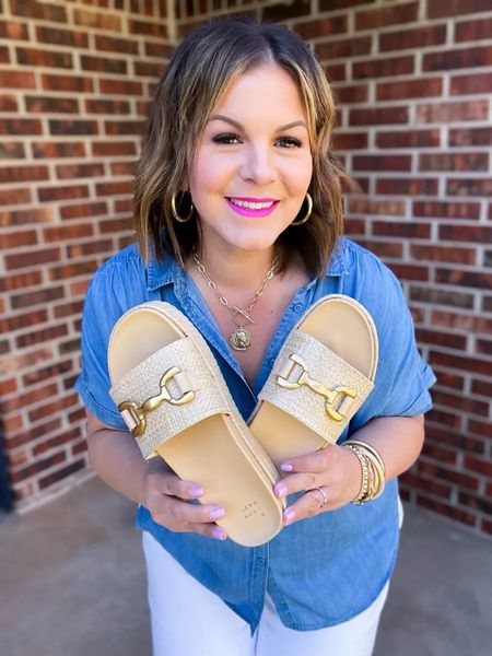 These Target sandals are such a great find, y’all! I saw these in store and loved the gold hardware but trying them on sealed the deal - they are SO comfy! They will go with all your spring and summer outfits, and perfect for vacation outfits, too. Got my true size 11.
5/15

#LTKStyleTip #LTKShoeCrush #LTKPlusSize