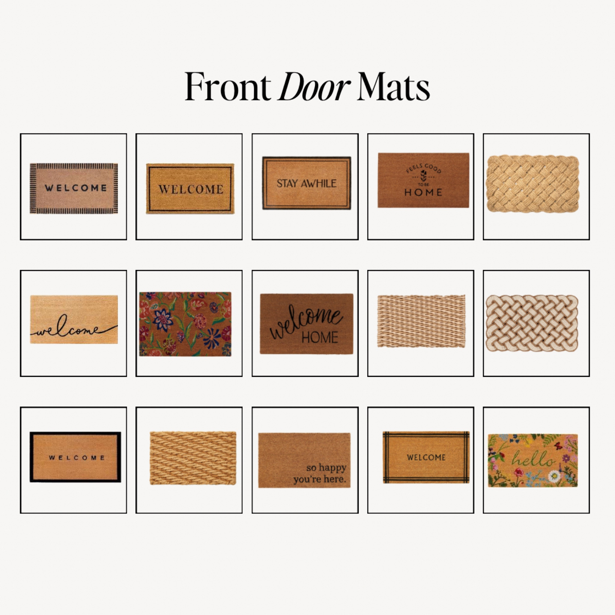 Front door mats