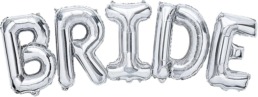 KatchOn, Giant Bride Balloons Silver - 40 Inch | Bachelorette Party Decorations | Silver Bride Ba... | Amazon (US)