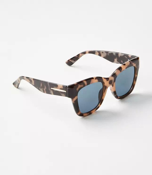 Tortoiseshell Print Chunky Sunglasses | LOFT