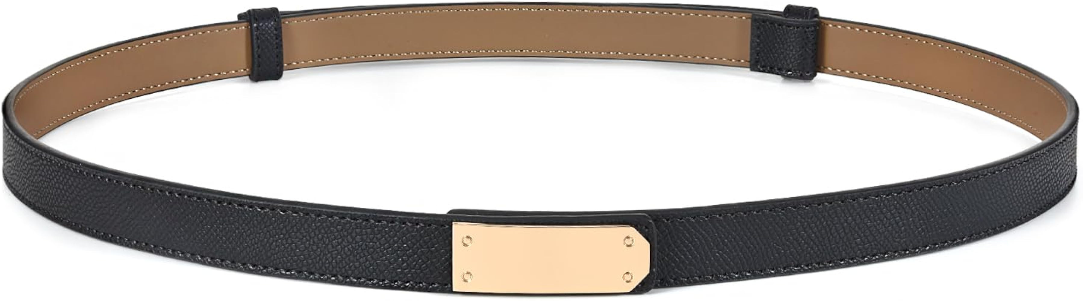 FEFLO Damen Echtleder Dünner Gürtel, Verstellbarer Gürtel mit Legierungsschnalle, Geeignet fü... | Amazon (DE)