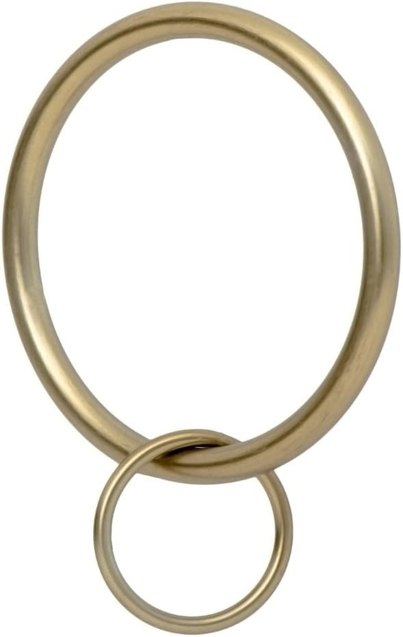 Ivilon Drapery Eyelet Curtain Rings - 2" Ring Loop for Hook Pins, Set of 14 - Warm Gold | Amazon (US)