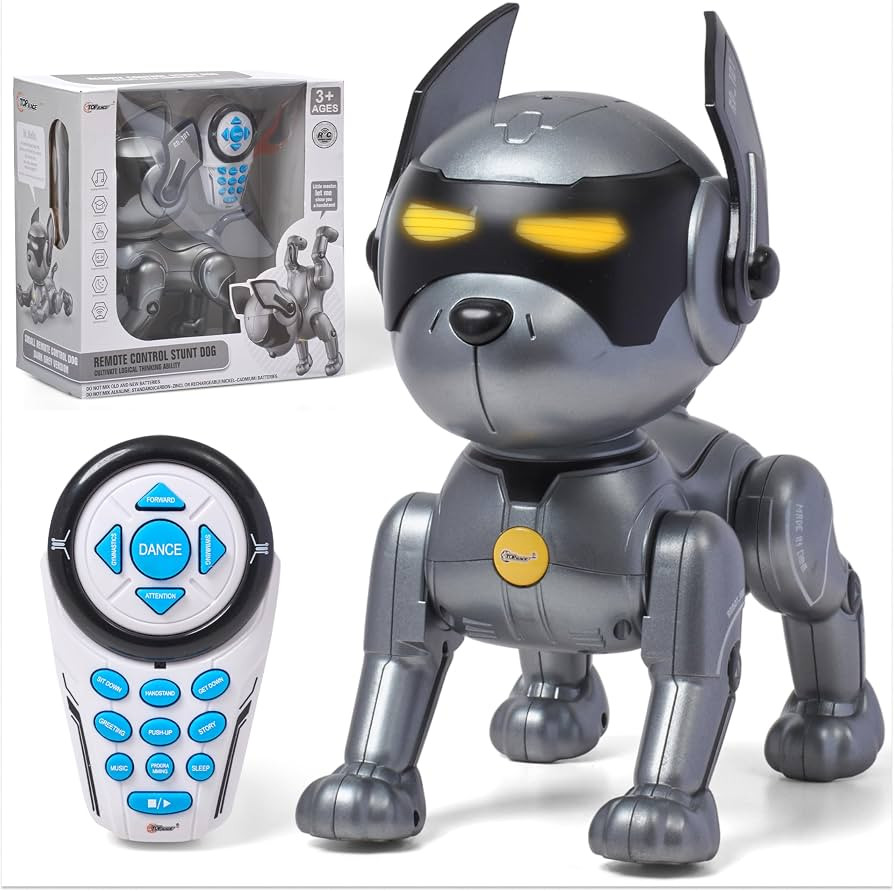 Top Race Robot Dog Toy - Interactive Fun and Educational STEM Remote Control Robot Toy for Kids -... | Amazon (US)