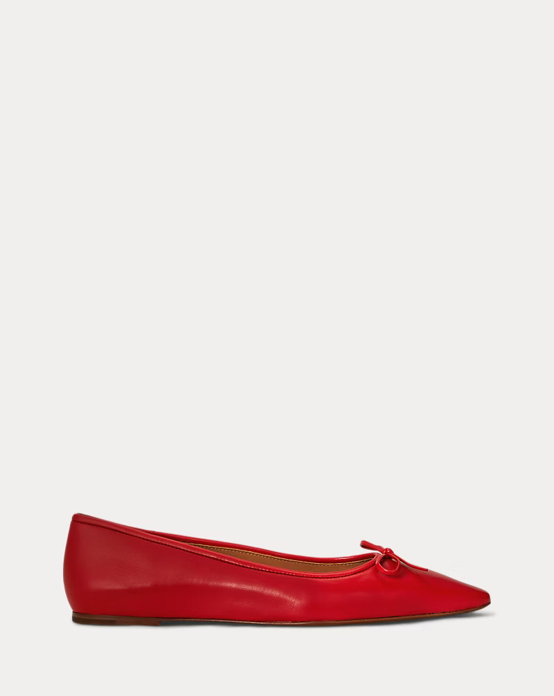 Pointed Leather Ballet Flat | Ralph Lauren (UK)