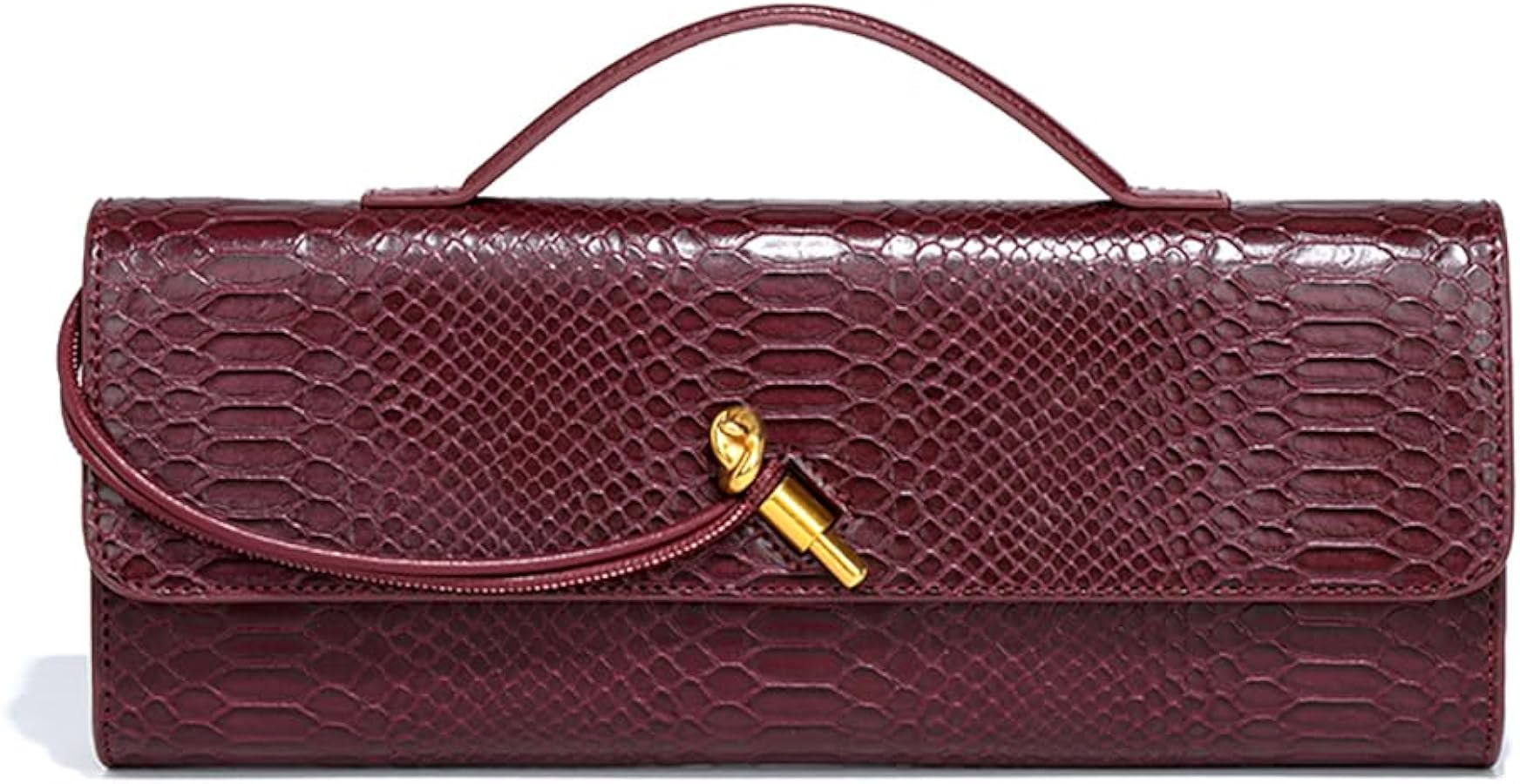 Womens Fashion Leather Clutch Bag Crocodile Print Evening Handbag Crossbody Tote Bag | Amazon (US)