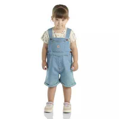 Carhartt Kid's Short-Sleeve Floral T-Shirt and Denim Shortall Set | Tractor Supply