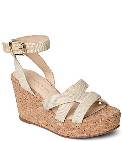 Jack Rogers Pippa Ankle Wrap Cork Wedge Sandals - 10 | Dillard's