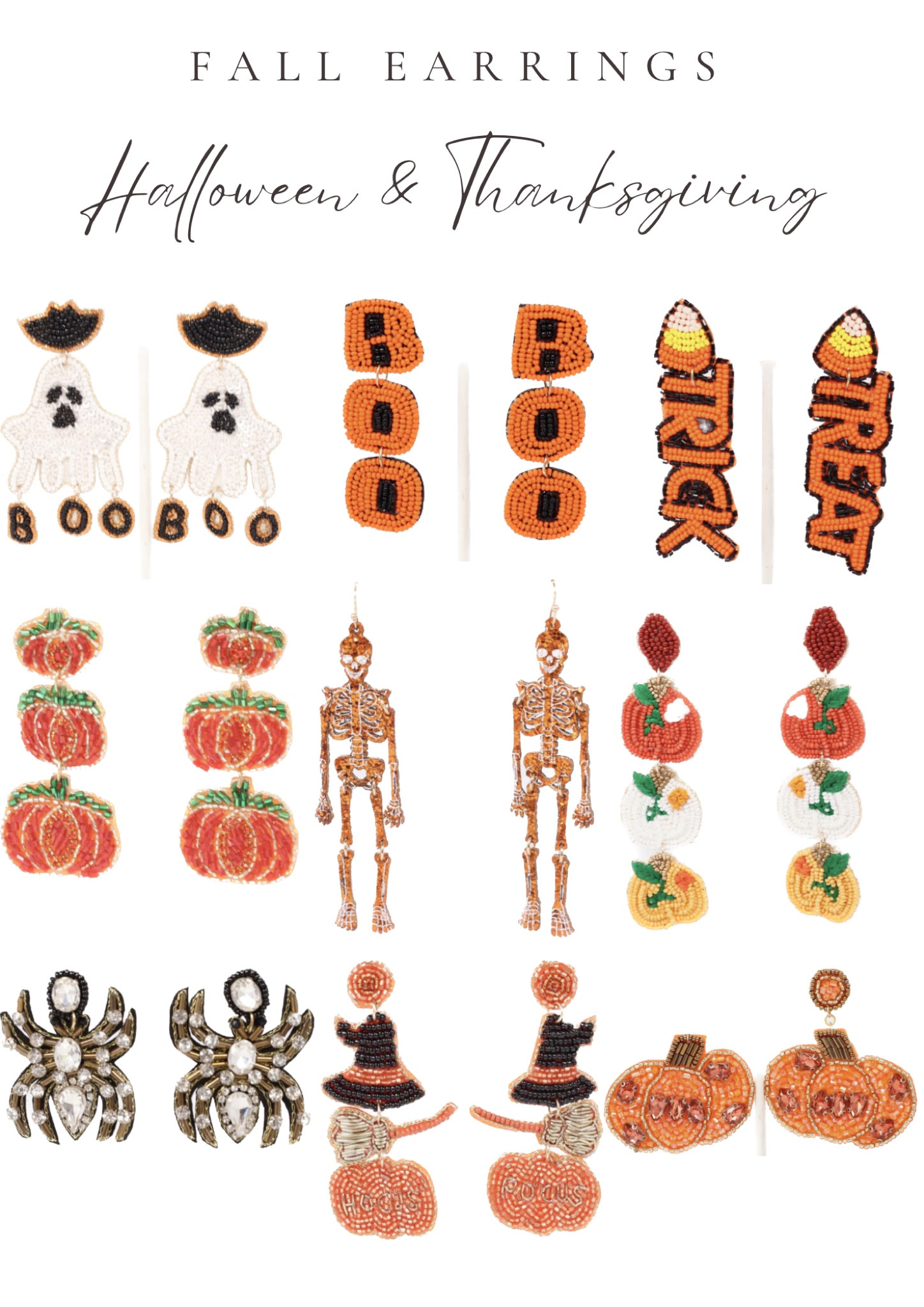 These are PERFECT for the upcoming holidays! 
🎃 Grab some just in time for Halloween 

🦃 Also how lovely would some pumpkins be for thanksgiving?? 

#earrings #holidayearrings #beadedearrings #halloween #halloweenearrings #thanksgiving #thanksgivingearrings 

#LTKHalloween #LTKfindsunder50 #LTKSeasonal