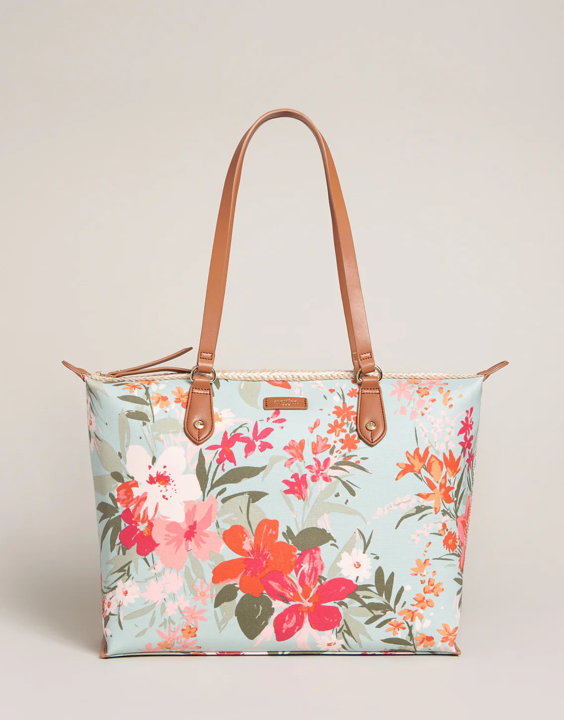 Zip Travel Tote Alljoy Landing Sea Foam | Spartina 449