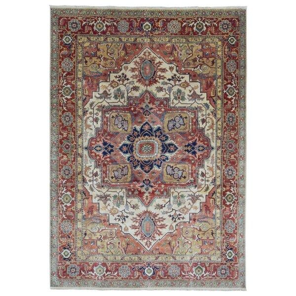 FineRugCollection Hand Made Very Fine Serapi Red Wool Oriental Rug | Bed Bath & Beyond