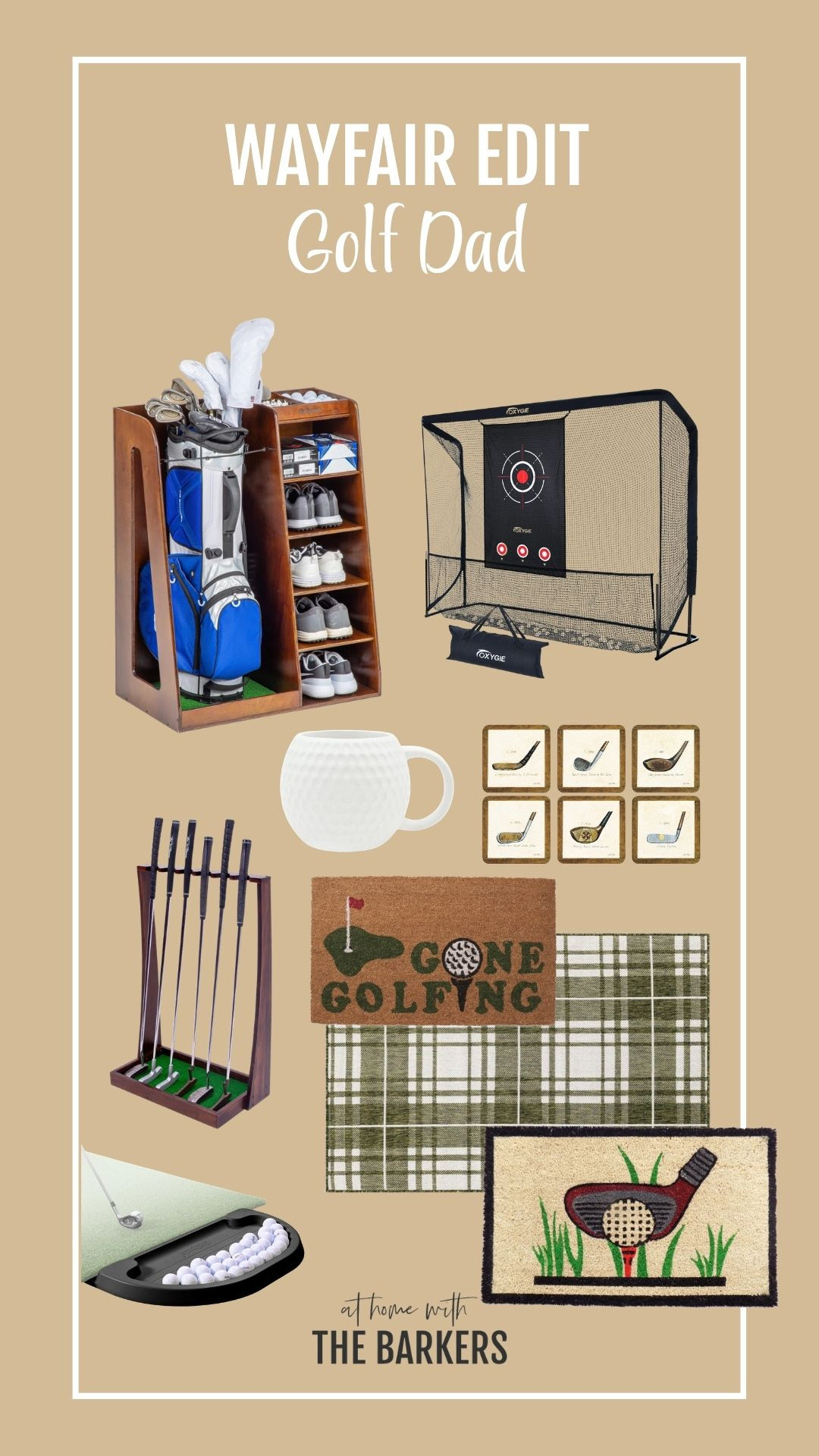 #AD Looking for hobby inspired Father’s Day gift ideas? See how I organized my husbands growing golf obsession with a golf bag organizer from @Wayfair plus simple golf-themed gift ideas dads will actually use. 
#wayfairpartner #wayfair 

 #LTKHome #LTKSaleAlert #LTKMens