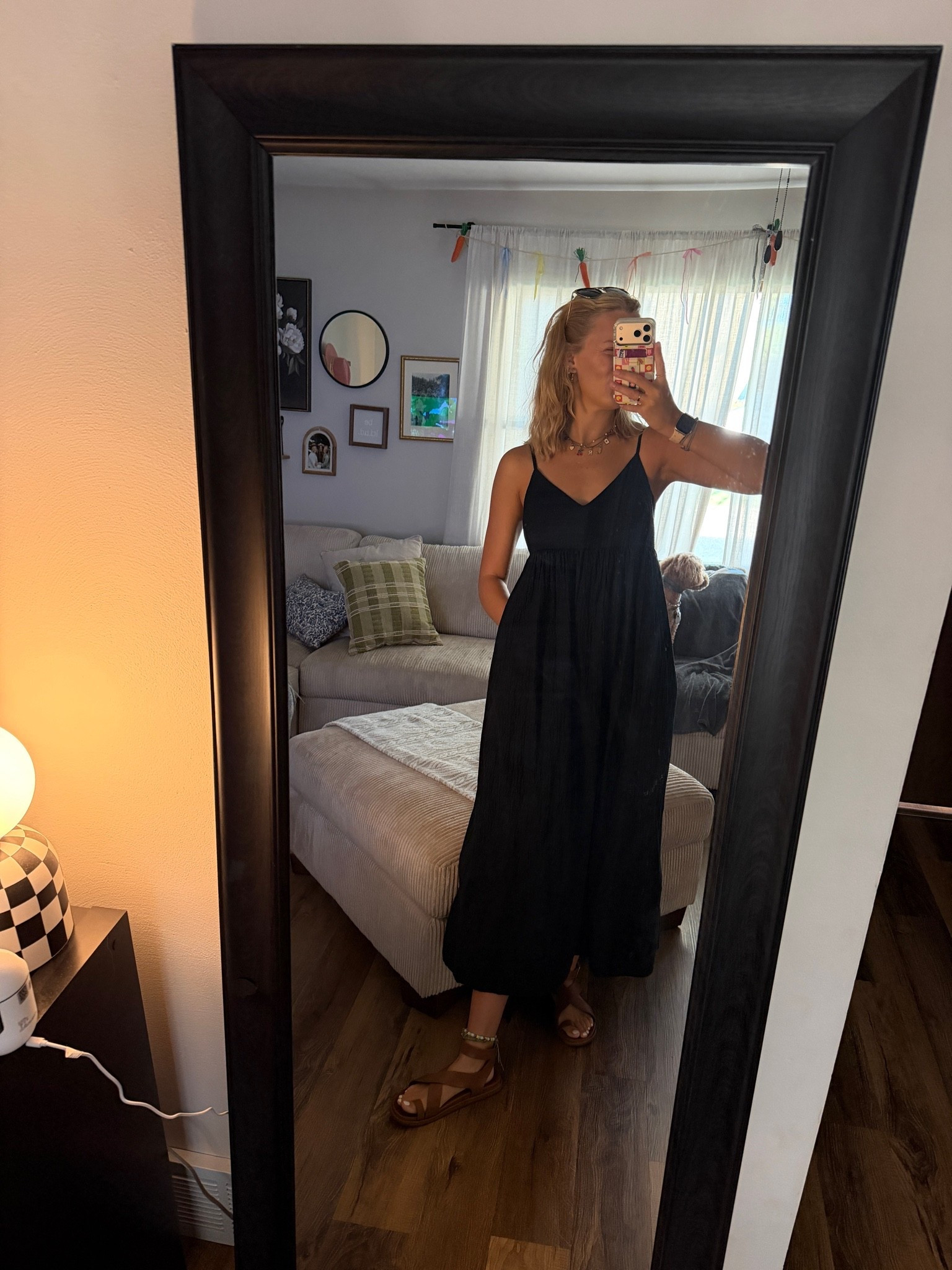Another 👀 at Today’s Office Fit — 08.25.26 🖤🌤️

size small in black @Target dress (an older ‘a new day’ dress but linking some newer similar options)
size 8.5 in brown @Target sandals (also older but linking some newer options that are in stock)
😎 sunglasses are from Amazon
☕️ coffee to-go glass is from Amazon 
*jewelry is from Amazon & @Target 

casual outfits, outfit of the day, office outfits, black dresses, Target finds, Target fashion, Target style, Target dresses, Target deals, summer dresses, dress outfits, Target footwear, Target shoes, Target sandals, brown sandals, summer shoes, Amazon jewelry, Amazon necklaces, Amazon bracelets, trending on Amazon

#LTKootd #LTKSaleAlert #LTKSeasonal