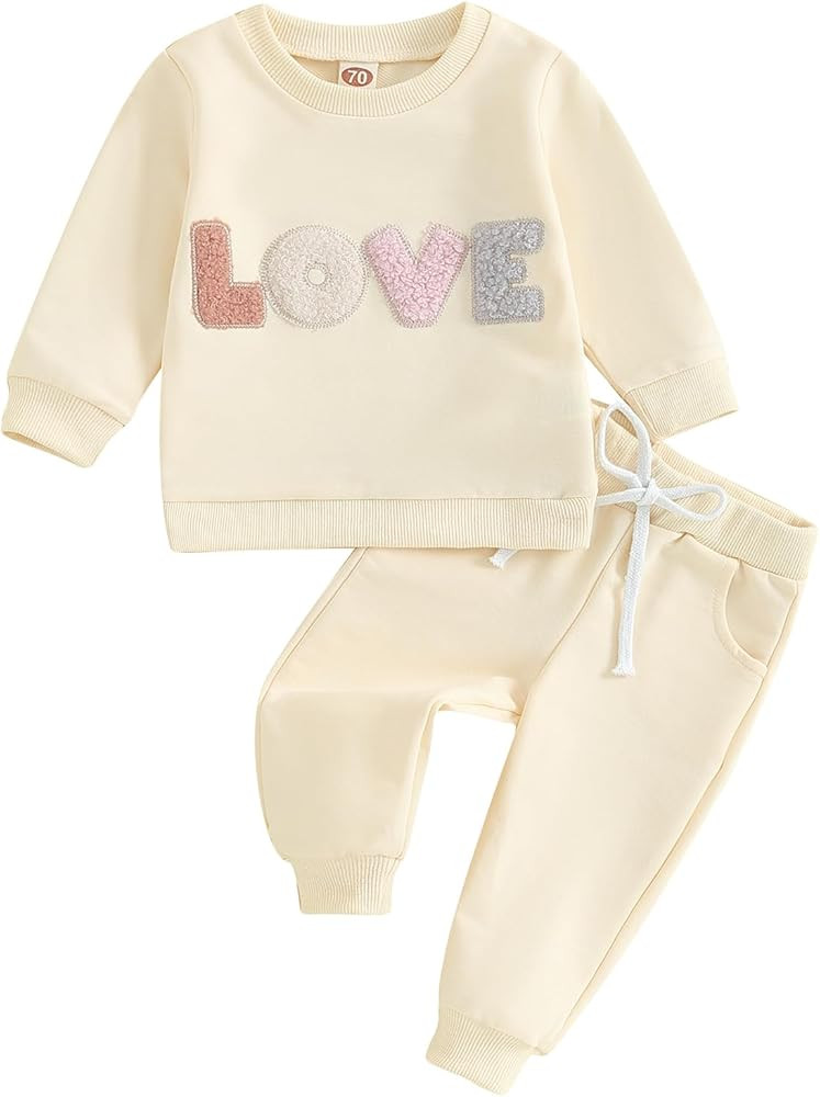 2Pcs Set Infant Baby Girl Fall Clothes Daddys Girl Long Sleeve Crewneck Sweatshirt+Joggers Pants ... | Amazon (US)