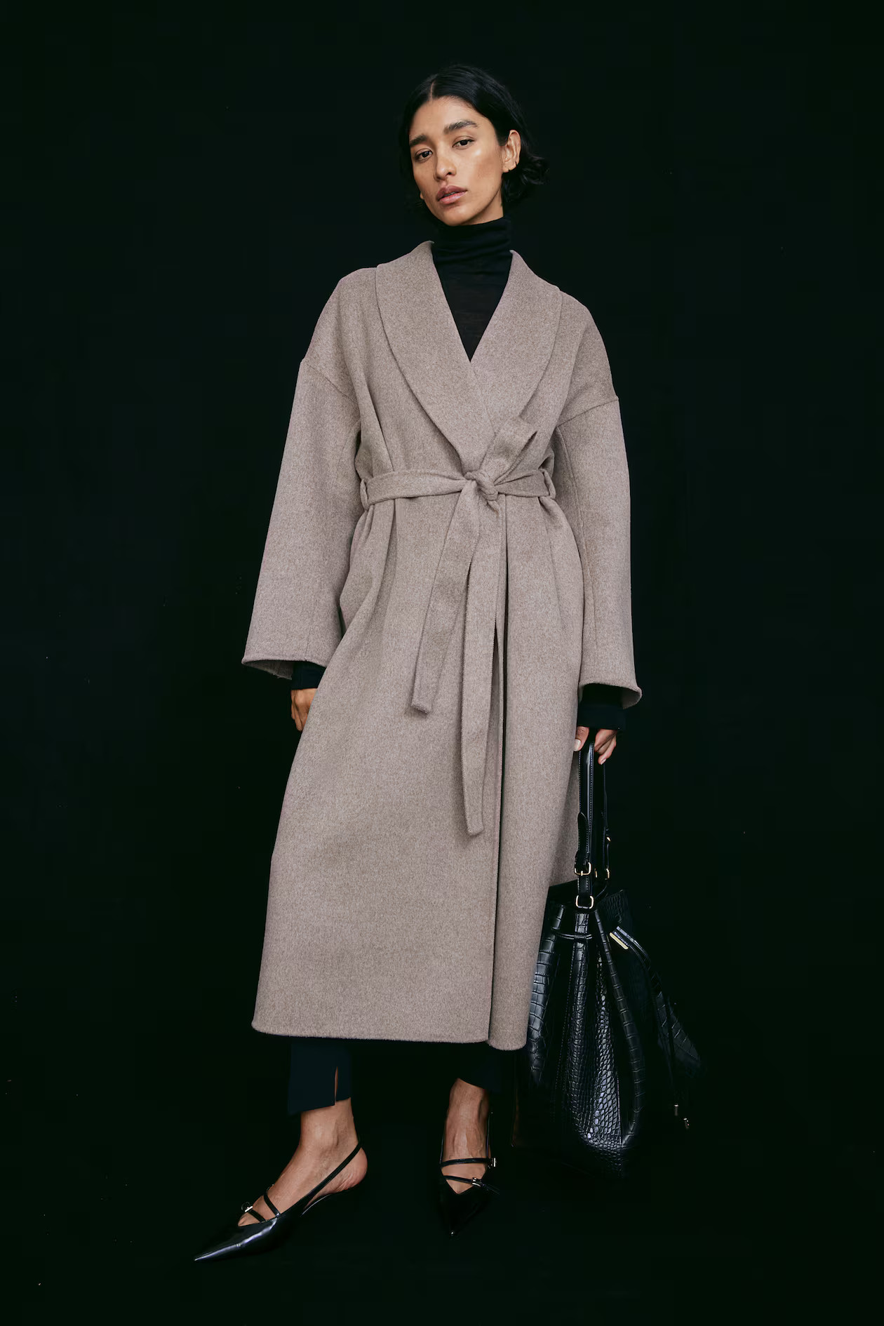 Handmade wool-blend coat - Beige - Ladies | H&M GB | H&M (UK, MY, IN, SG, PH, TW, HK)