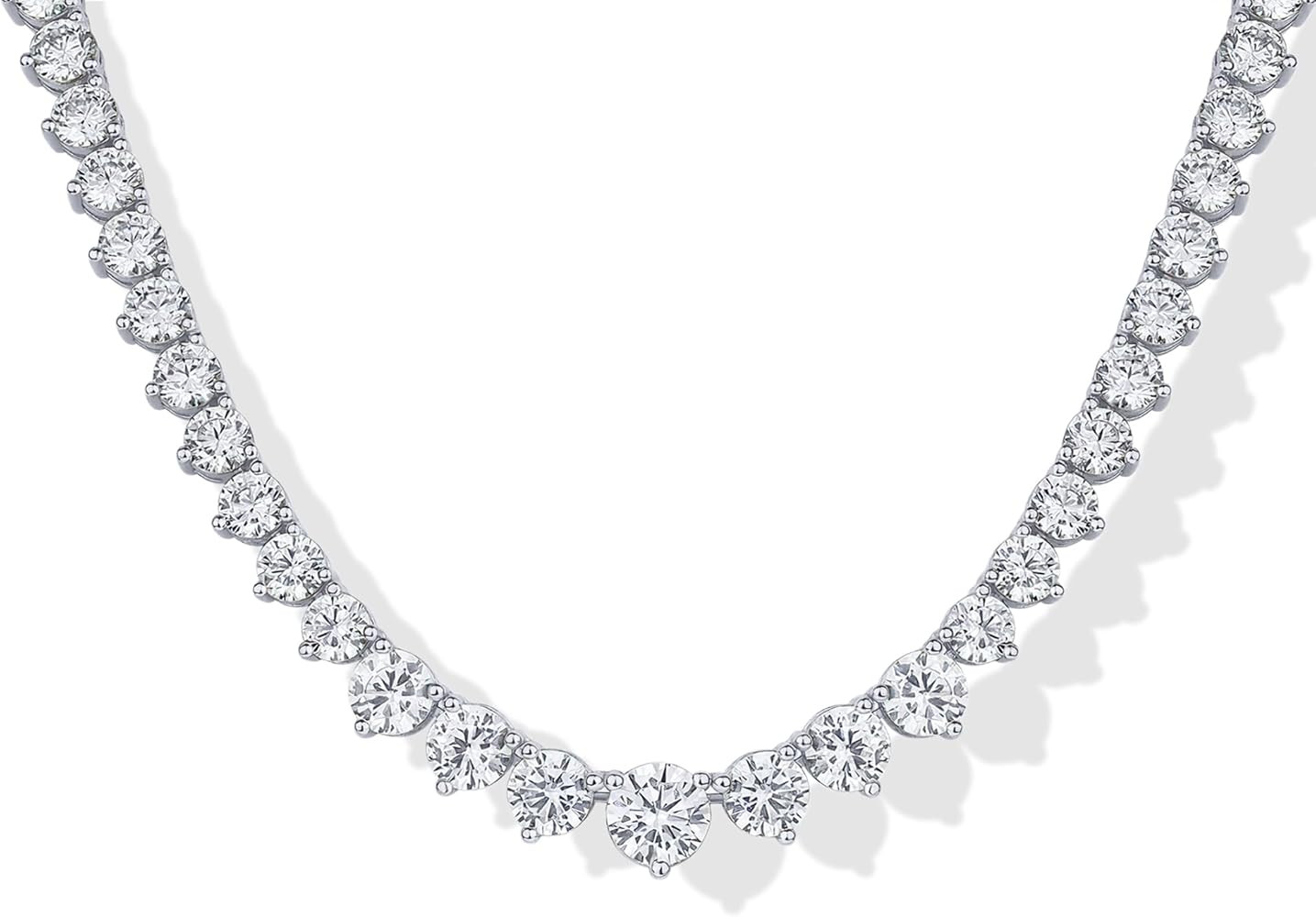 PAVOI 14K Gold Plated Graduated Tennis Necklaces for Women - Cubic Zirconia Tennis Necklace for B... | Amazon (US)