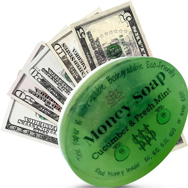 Money Soap Bar with Real Cash Inside Up to $100 Bill Inside in Each Bar - Shea Butter Soap Refres... | Walmart (US)