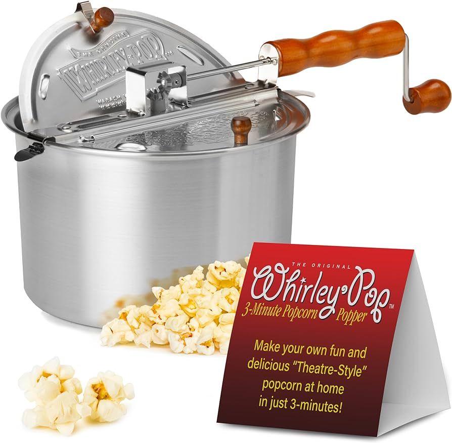 Original Whirley Pop Popcorn Maker - Wabash Valley Farms Gourmet Popcorn Popper, Aluminum Popcorn... | Amazon (US)