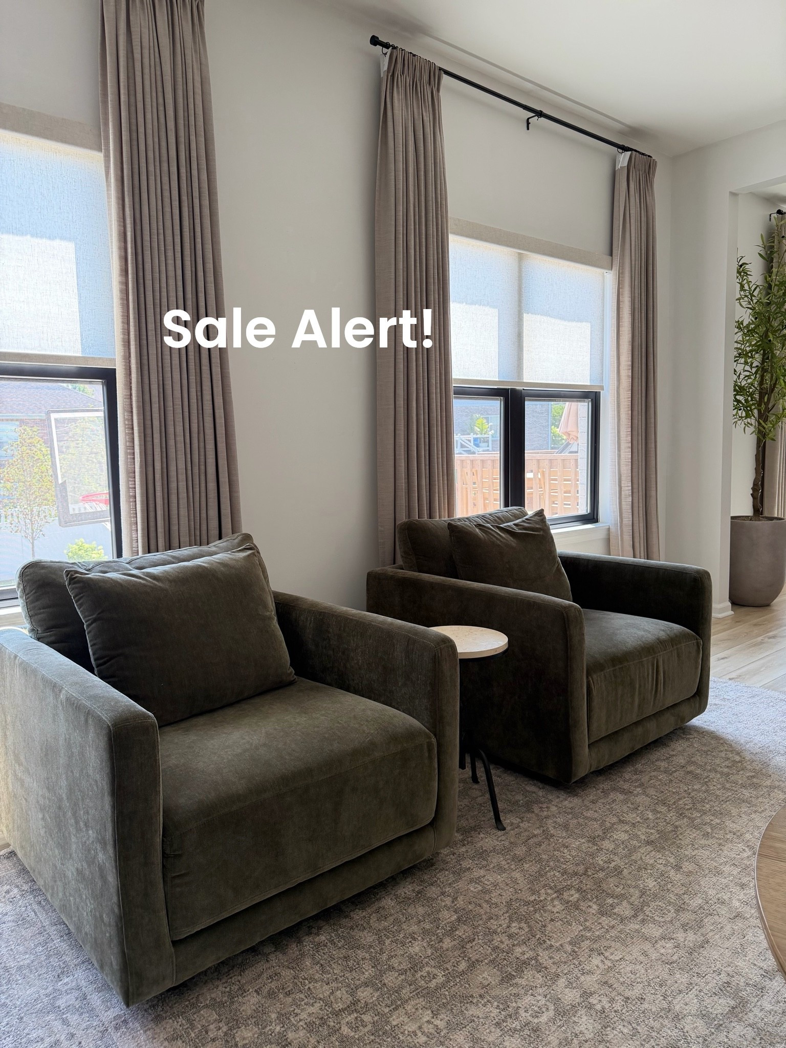 My olive green accent chairs are on sale! I also linked my curtains (color - burlywood birch) and shades.

#LTKSaleAlert #LTKHome
