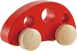 Hape Mini Van Wooden Toddler Toy Vehicle in Red, L: 4.9, W: 2.5, H: 2.8 inch | Amazon (US)