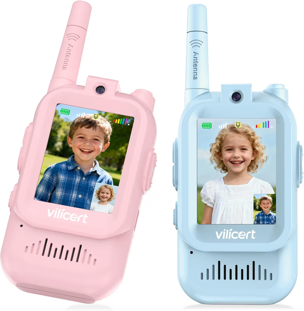 Video Walkie Talkie Toys for Age 3-12 Boys Girls, 2 Pack Walkie Talkies with Screen, Long Range 2... | Amazon (US)