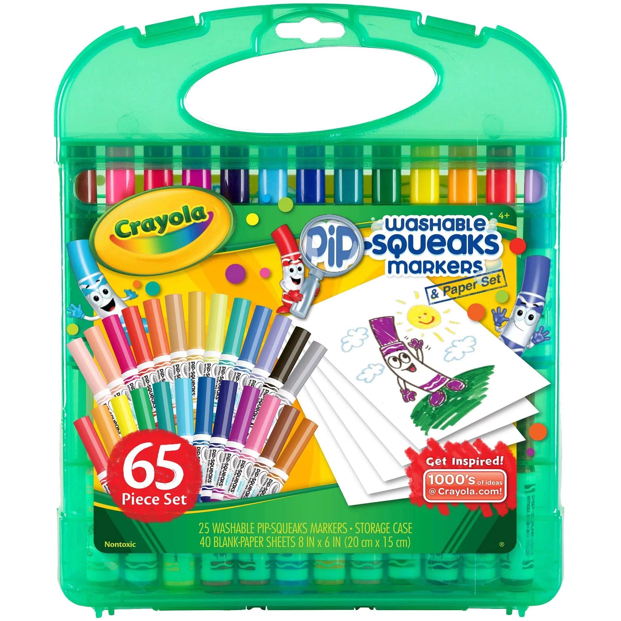 Crayola Pip Squeaks 25 Washable Markers Set with Paper, Holiday Gift for Kids, Stocking Stuffer, ... | Walmart (US)