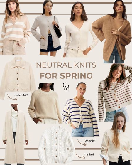 Neutral spring knits. Spring sweaters. Spring cardigans. A couple on sale! 

Spring style, petite style, spring outfits, sweaters, cardigans 

#LTKsalealert #LTKSeasonal #LTKfindsunder100