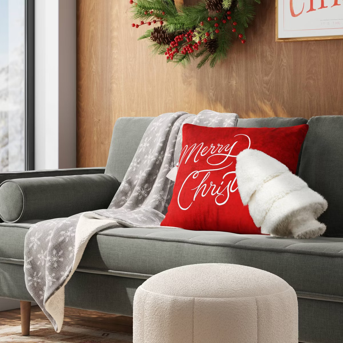 Faux Shearling Tree Shaped Throw Pillow - Threshold™ | Target