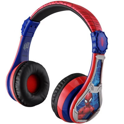 eKids Spiderman Bluetooth Headphones for Kids, Over Ear Headphones with Microphone (SM-B52.EXV22OL) | Target