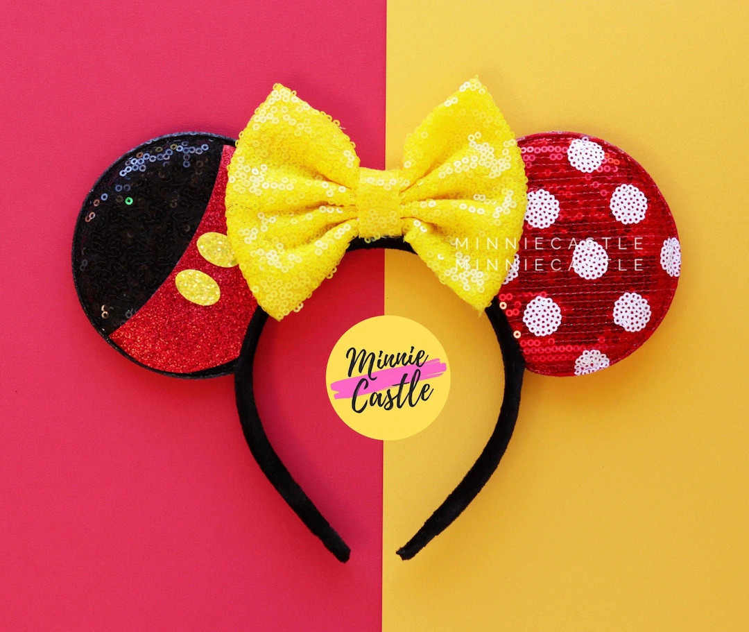 Red White Polka Dots Mickey Ears, Mickey Ears, Minnie Ears, Minnie Pants Mouse Ears, Minnie Ears,... | Etsy (US)