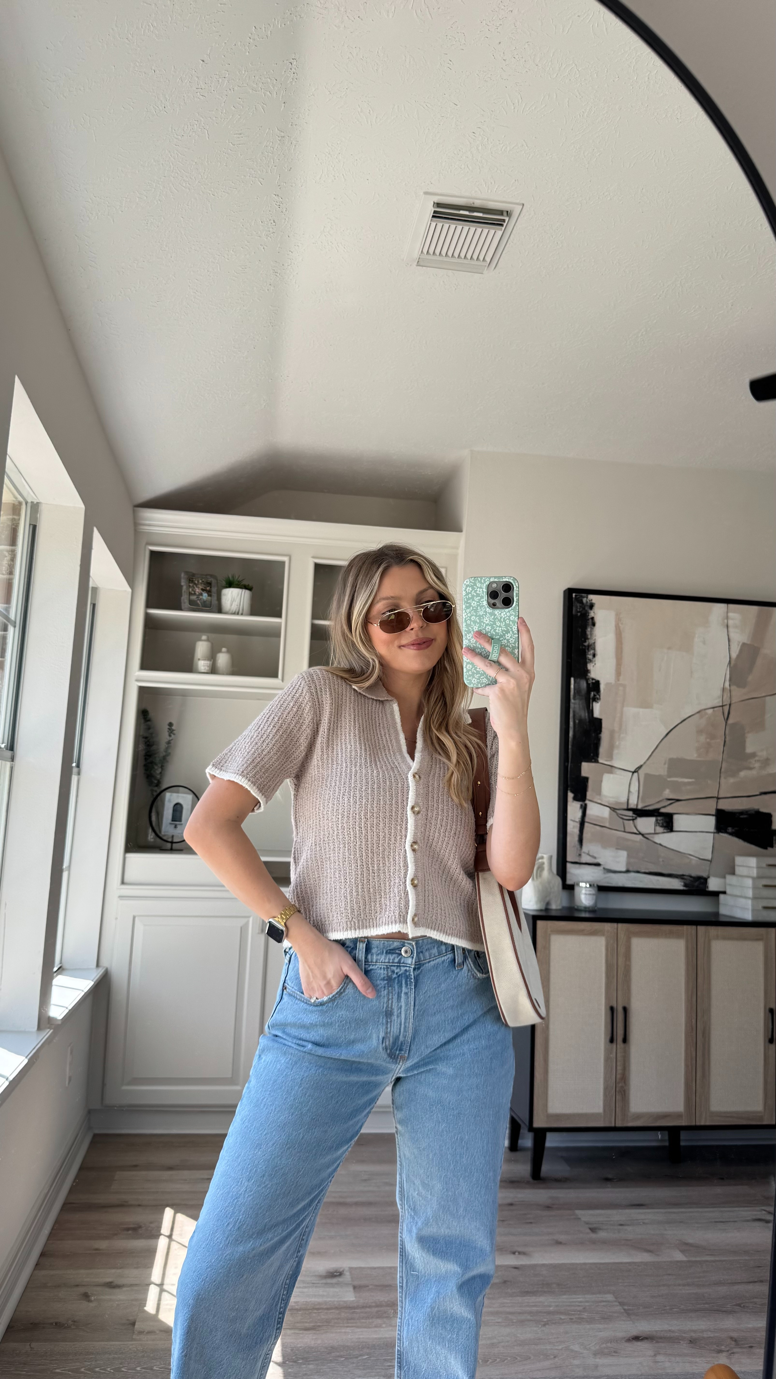 
Casual Spring Outfit | Loving this look from Abercrombie. The top is perfect for nursing! Wearing size S in the top, jeans in size 27 - they run true to size but I sized up one for postpartum. Sandals fit tts. 

 

#LTKStyleTip
