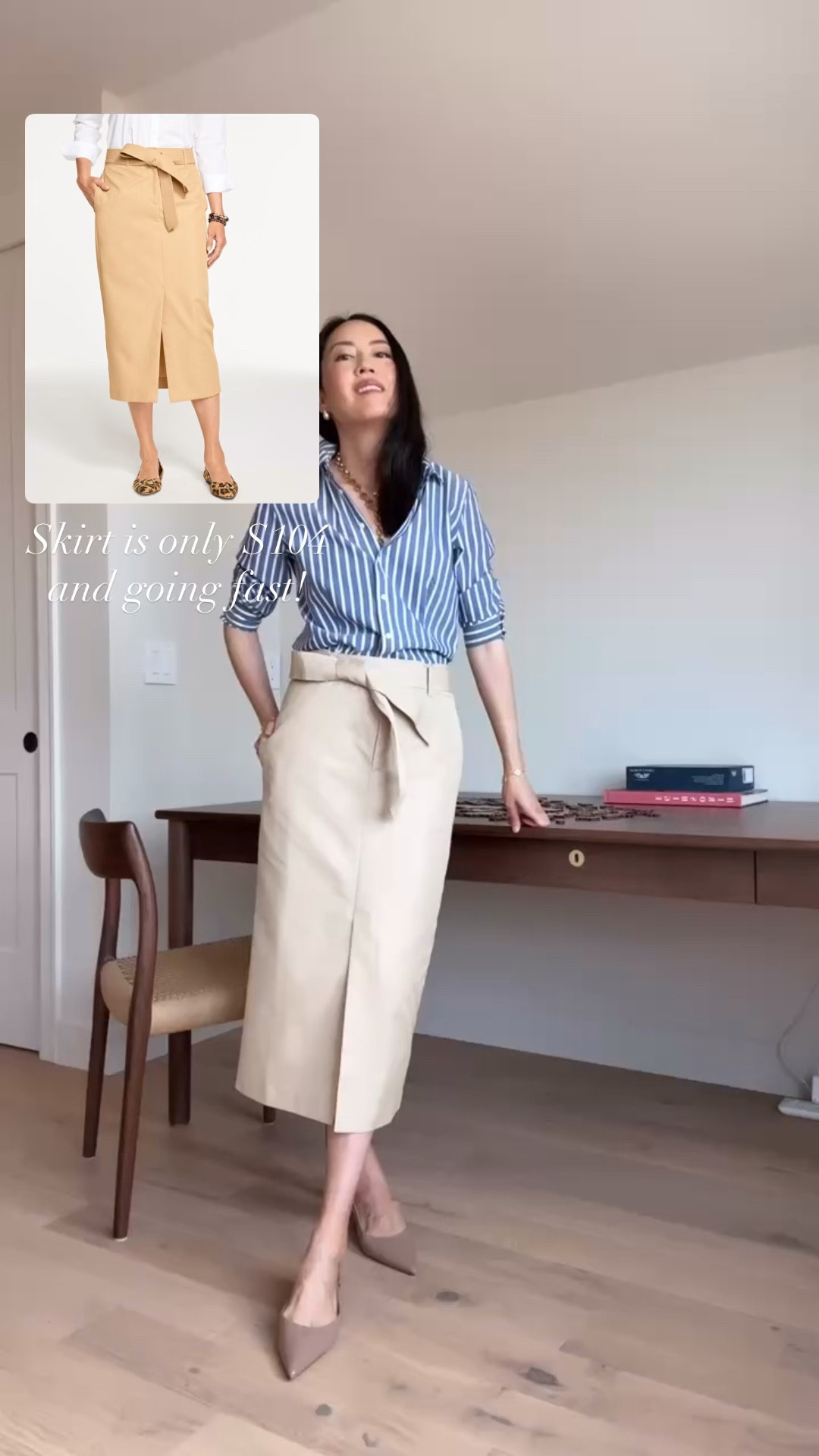 Sale alert! Shop classic workwear here. 

-NON-IRON PERFECT SHIRT - SOHO STRIPE
-SLEEK TWILL TROUSER SKIRT
-OLIVIA SLINGBACK KITTEN HEEL PUMPS - CRINKLE PATENT 

@talbotsofficial #TalbotsPartner #myTalbots #classicstyle
#fallworkwear
#officeoutfit
#businesscasual

#LTKSaleAlert #LTKFindsUnder100 #LTKootd