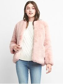 Oversize faux-fur jacket | Gap US