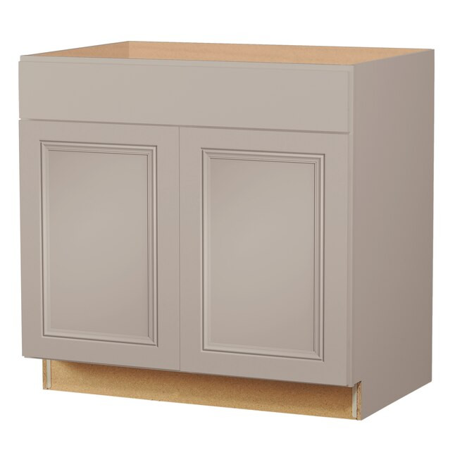 Diamond NOW Wintucket 36-in W x 35-in H x 23.75-in D Cloud Gray Door and Drawer Base Fully Assemb... | Lowe's